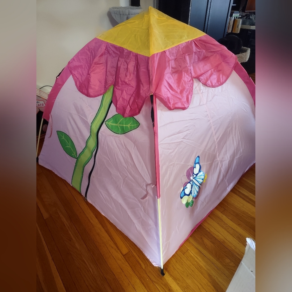 Kids Pink Flower Play Tent